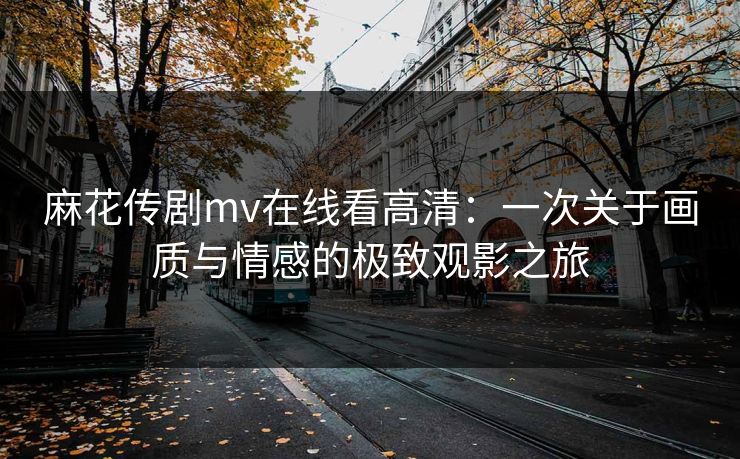 麻花传剧mv在线看高清：一次关于画质与情感的极致观影之旅