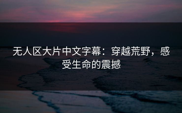无人区大片中文字幕：穿越荒野，感受生命的震撼